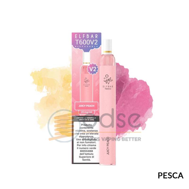 JUICY PEACH POD USA E GETTA ELFBAR T600 V2 - Pod usa e getta