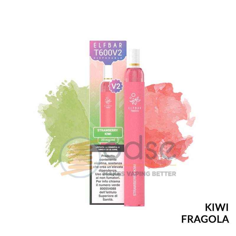 STRAWBERRY KIWI POD USA E GETTA ELFBAR T600 V2 - Pod usa e getta