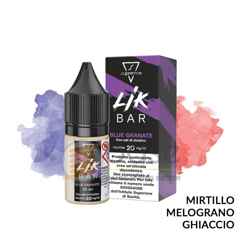 BLUE GRANATE LIQUIDO LIK BAR SUPREM-E 10 ML - 10 mL
