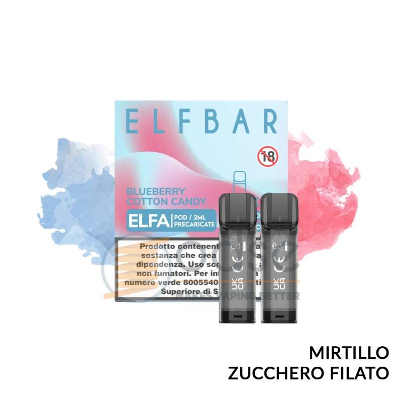 BLUEBERRY COTTON CANDY POD PRECARICATA ELFA 2 PEZZI - Pod precaricate