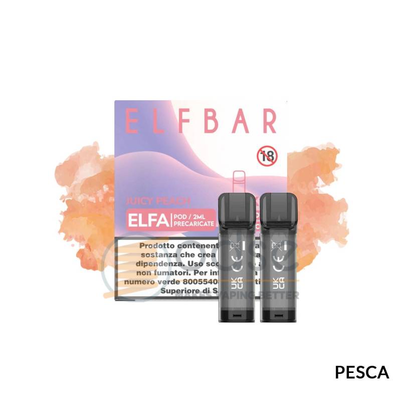 JUICY PEACH POD PRECARICATA ELFA 2 PEZZI - Pod precaricate