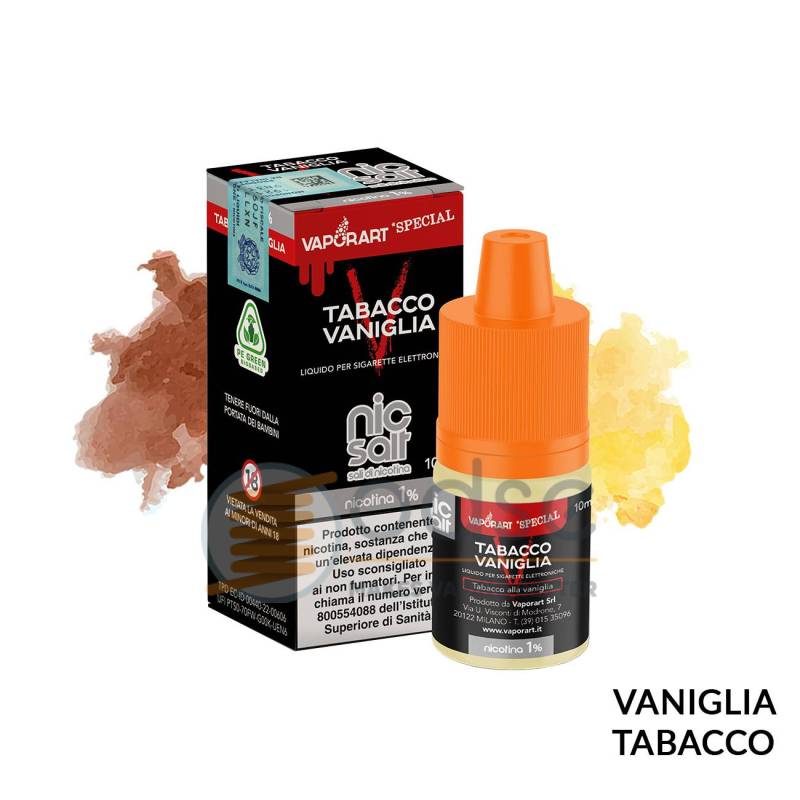 TABACCO VANIGLIA LIQUIDO NIC SALT VAPORART 10 ML - 10 mL