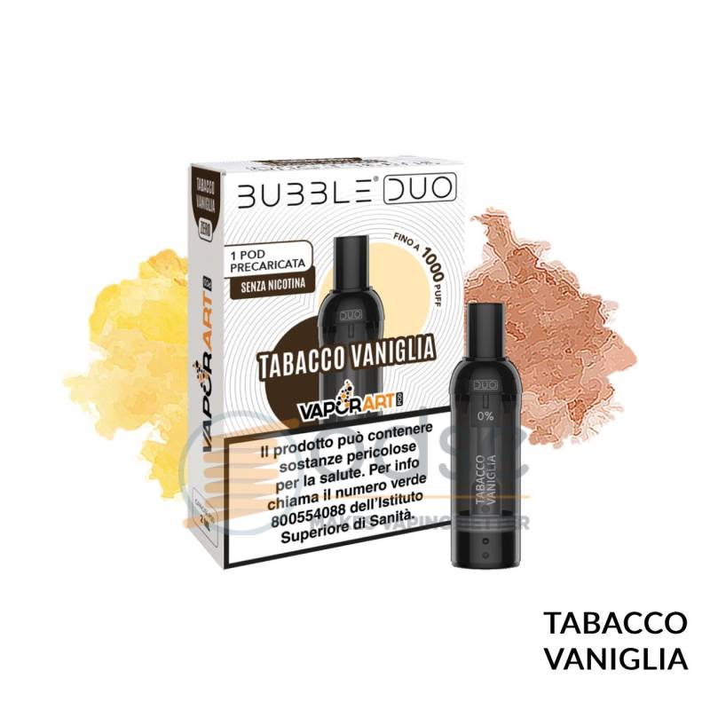 TABACCO VANIGLIA POD PRECARICATA BUBBLE DUO VAPORART - Pod precaricate