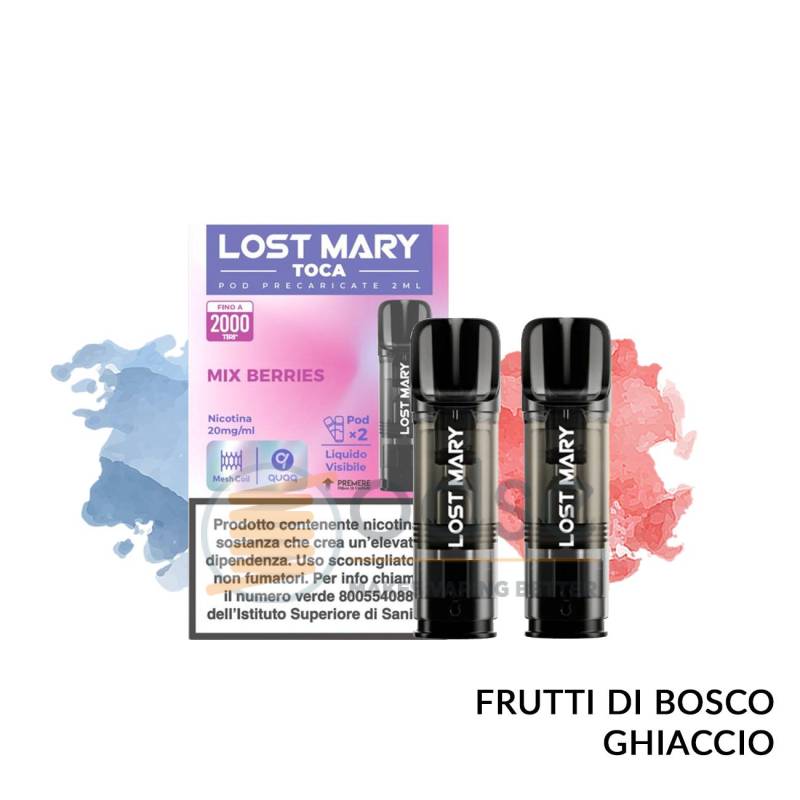 MIX BERRIES POD PRECARICATA LOST MARY TOCA AIR 2 PEZZI - Pod precaricate