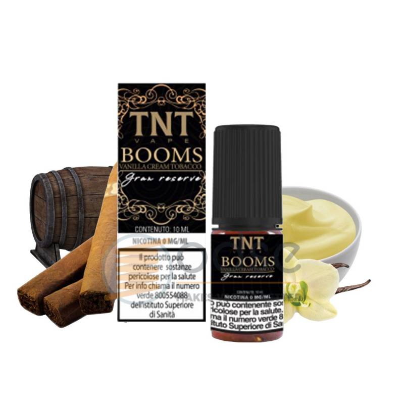 BOOMS VANILLA CREAM TOBACCO GRAN RESERVE LIQUIDO TNT VAPE 10 ML - 10 mL
